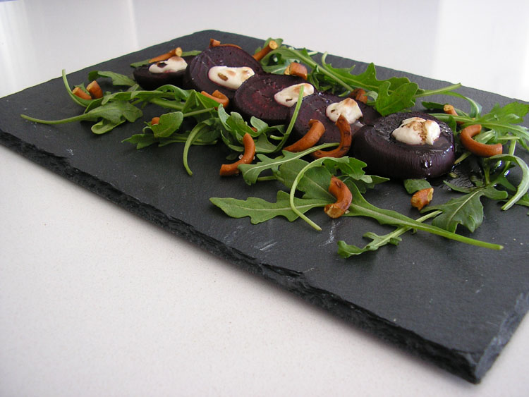 Warm beet salad